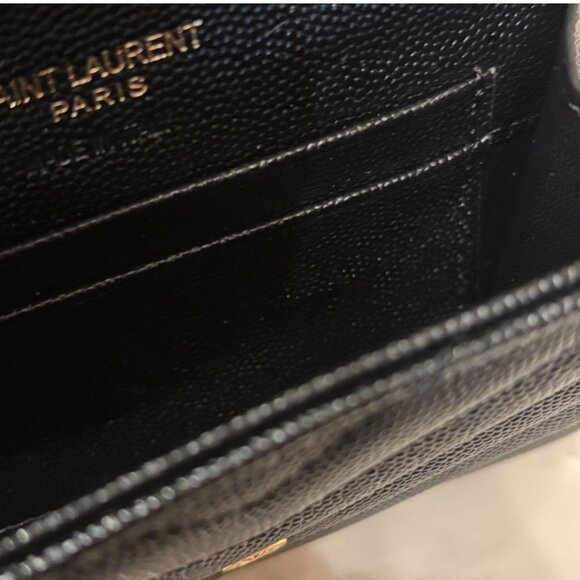 Saint Laurent YSL Monogram Small Flap Wallet in Grained Leather - Picture 7 of 16